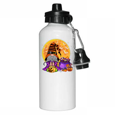 Gnome Witch Halloween Costume Pumpkin Autumn Fall Holiday Aluminum Water Bottle