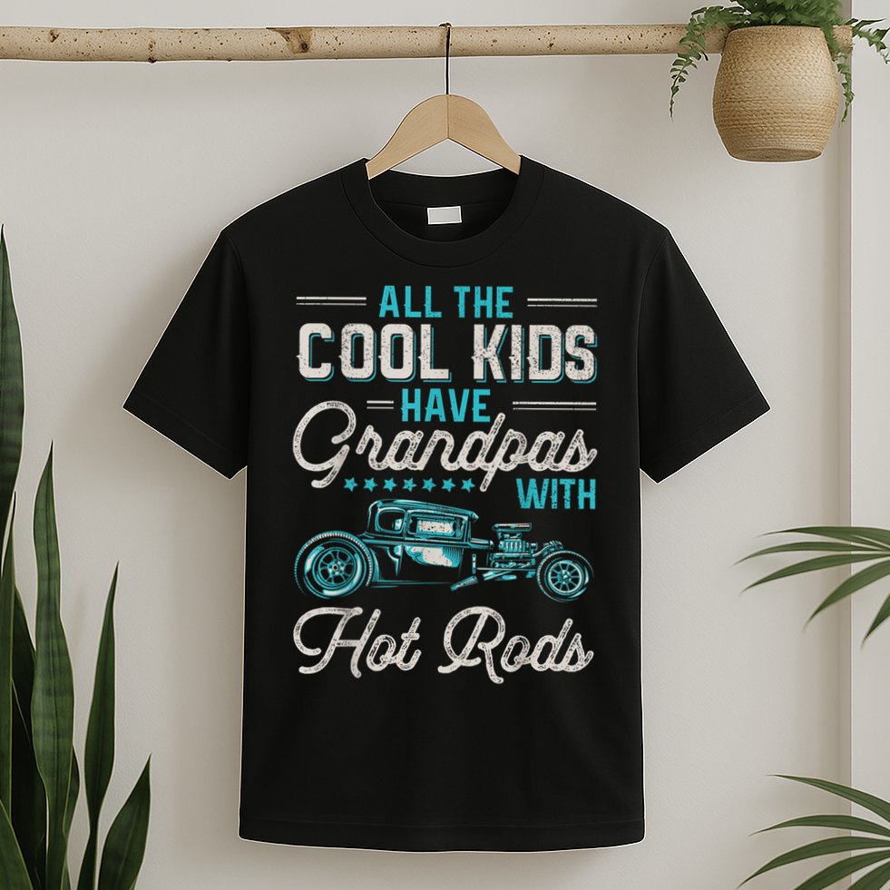 Grandpas With Hot Rods Funny Vintage Hotrod Classic Car T-Shirt