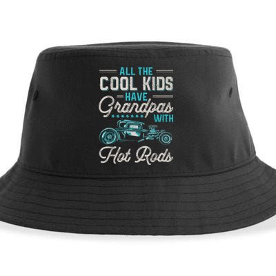 Grandpas With Hot Rods Funny Vintage Hotrod Classic Car Sustainable Bucket Hat