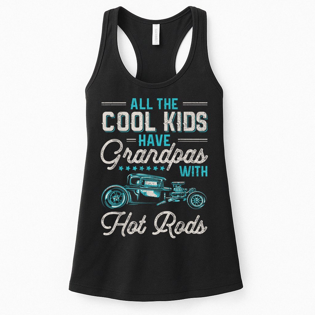 Grandpas With Hot Rods Funny Vintage Hotrod Classic Car Womens Tank Top