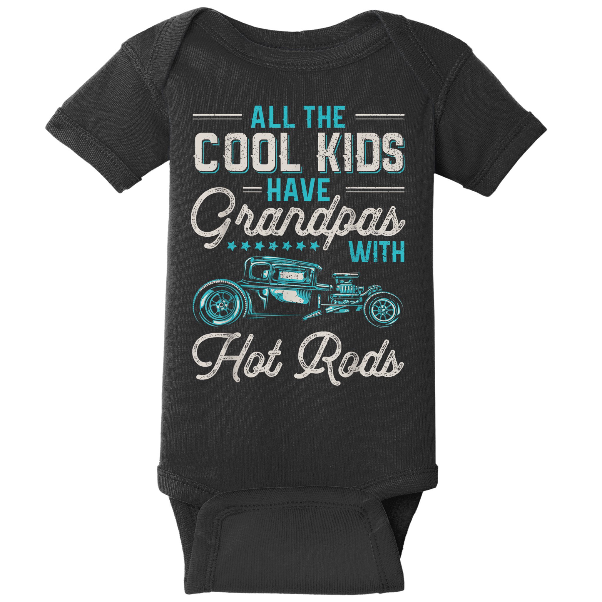 Grandpas With Hot Rods Funny Vintage Hotrod Classic Car Baby Bodysuit