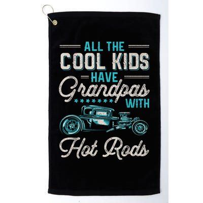 Grandpas With Hot Rods Funny Vintage Hotrod Classic Car Golf Towel