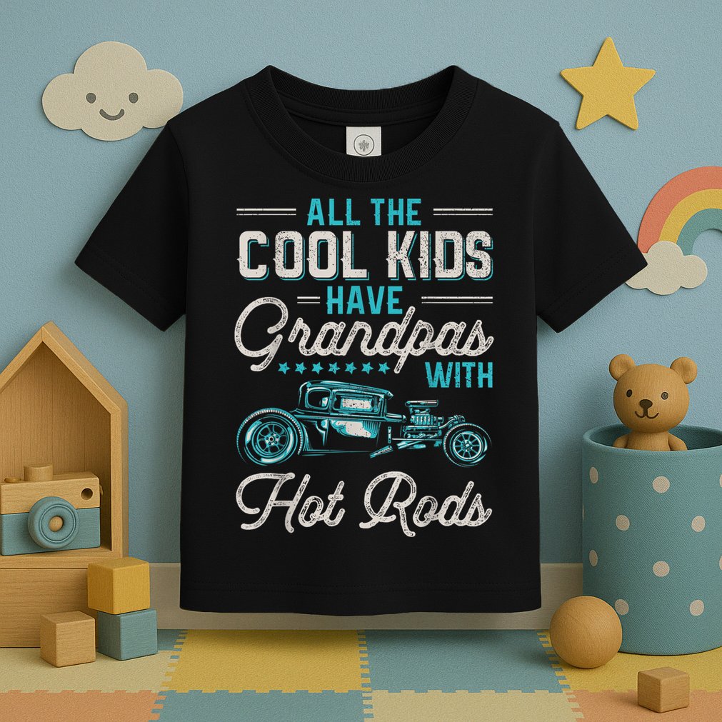 Grandpas With Hot Rods Funny Vintage Hotrod Classic Car Toddler T-Shirt