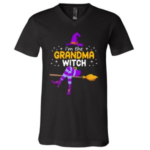 Grandma Witch Halloween Family Costume Set V-Neck T-Shirt