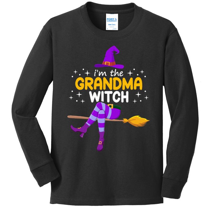 Grandma Witch Halloween Family Costume Set Kids Long Sleeve Shirt