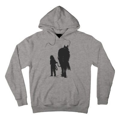 Girl With Horse Tall Hoodie