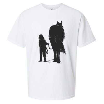 Girl With Horse Sueded Cloud Jersey T-Shirt