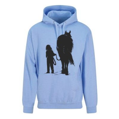 Girl With Horse Unisex Surf Hoodie