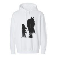 Girl With Horse Garment-Dyed Fleece Hoodie