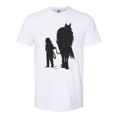 Girl With Horse Softstyle CVC T-Shirt