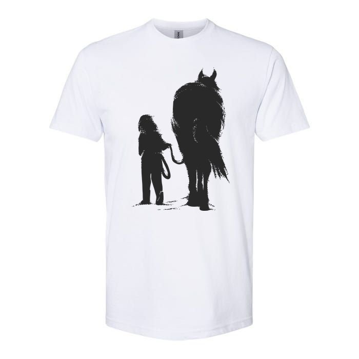 Girl With Horse Softstyle CVC T-Shirt