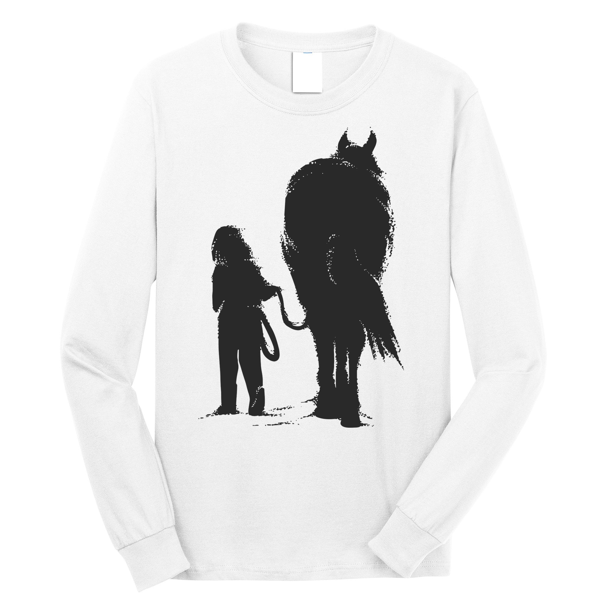 Girl With Horse Long Sleeve Shirt