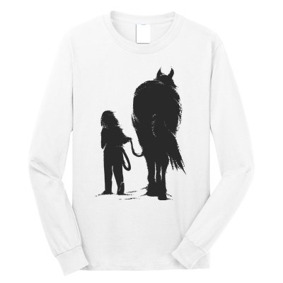 Girl With Horse Long Sleeve Shirt