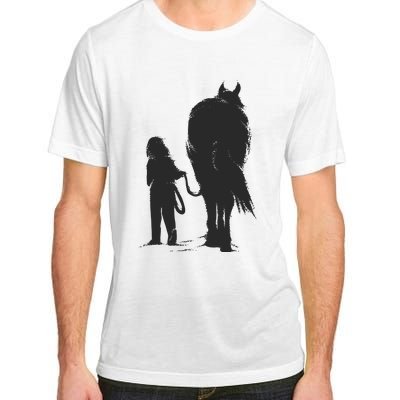 Girl With Horse Adult ChromaSoft Performance T-Shirt