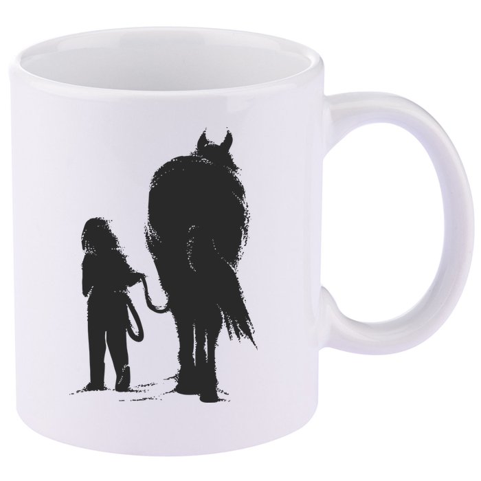 Girl With Horse 11oz C Handle Ceramic Mug