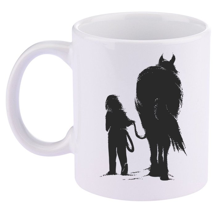 Girl With Horse 11oz C Handle Ceramic Mug