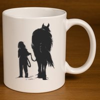Girl With Horse 11oz C Handle Ceramic Mug