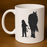 Girl With Horse 11oz C Handle Ceramic Mug
