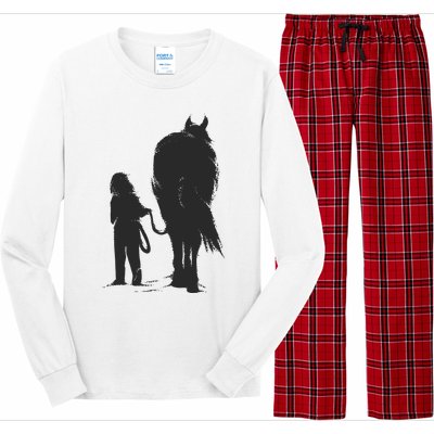 Girl With Horse Long Sleeve Pajama Set