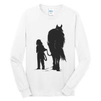 Girl With Horse Tall Long Sleeve T-Shirt