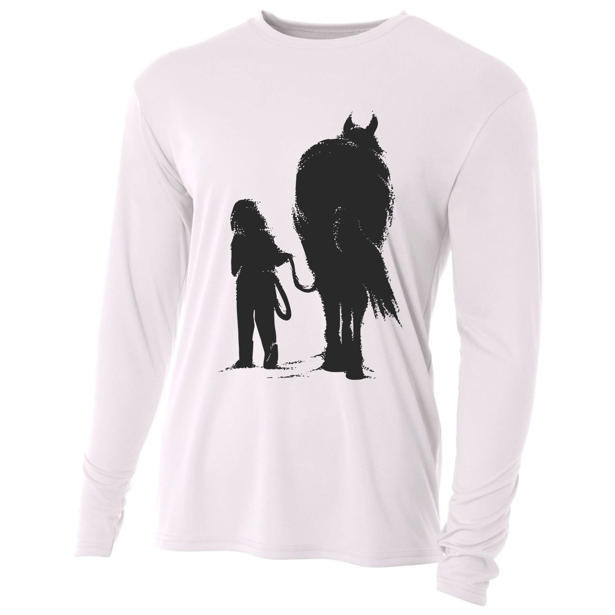 Girl With Horse Cooling Performance Long Sleeve Crew