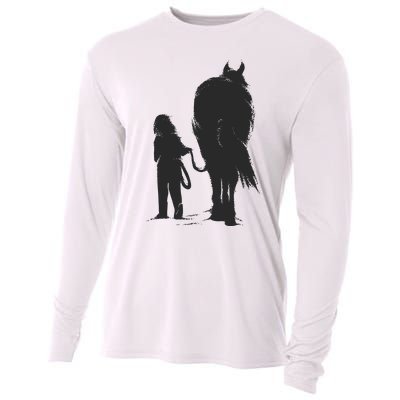 Girl With Horse Cooling Performance Long Sleeve Crew