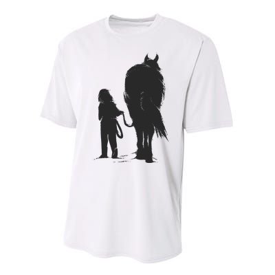 Girl With Horse Performance Sprint T-Shirt