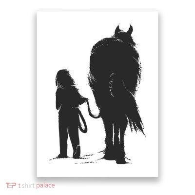 Girl With Horse Poster