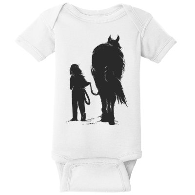 Girl With Horse Baby Bodysuit