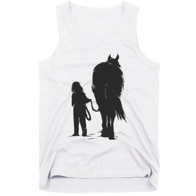 Girl With Horse Tank Top