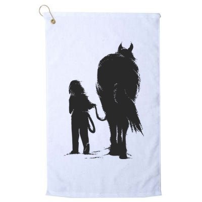 Girl With Horse Golf Towel