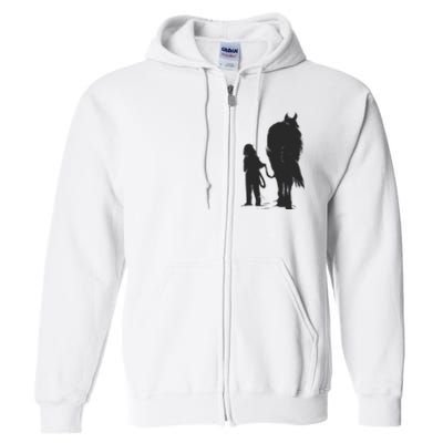 Girl With Horse Full Zip Hoodie