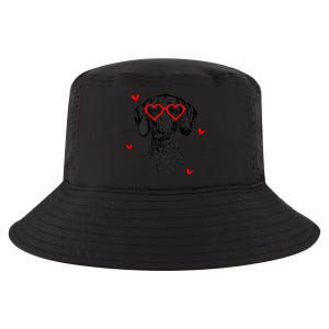 GSP With Heart Glasses Valentines Day Dog Mom Cool Comfort Performance Bucket Hat