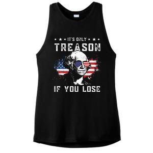 George Washington Its Only Treason If You Lose 4th Of July Ladies PosiCharge Tri-Blend Wicking Tank