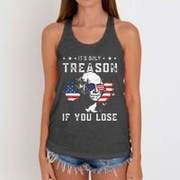 George Washington Its Only Treason If You Lose 4th Of July Women's Knotted Racerback Tank