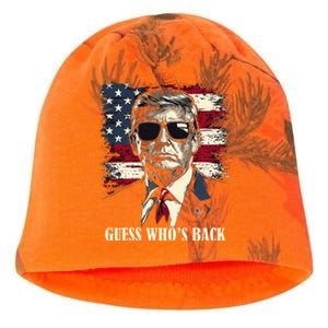 Guess Who Is Back 47 Trump Victory Kati - Camo Knit Beanie