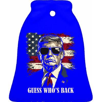 Guess Who Is Back 47 Trump Victory Ceramic Bell Ornament