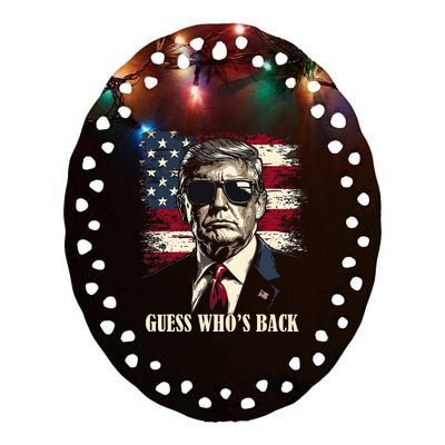 Guess Who Is Back 47 Trump Victory Ceramic Oval Ornament