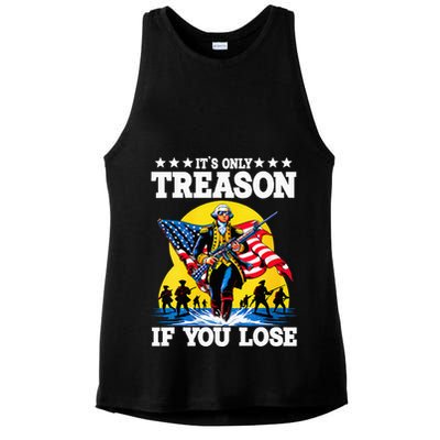 George Washington ItS Only Treason If You Lose Ladies PosiCharge Tri-Blend Wicking Tank