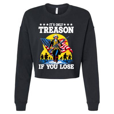 George Washington ItS Only Treason If You Lose Cropped Pullover Crew
