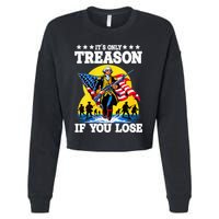 George Washington ItS Only Treason If You Lose Cropped Pullover Crew