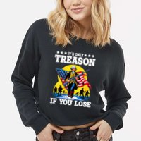 George Washington ItS Only Treason If You Lose Cropped Pullover Crew