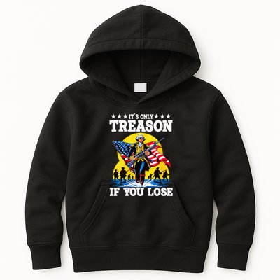 George Washington ItS Only Treason If You Lose Kids Hoodie