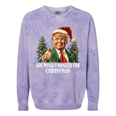 Got What I Wanted For Christmas Trump Xmas Pajamas 2024 Colorblast Crewneck Sweatshirt