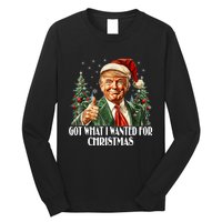 Got What I Wanted For Christmas Trump Xmas Pajamas 2024 Long Sleeve Shirt