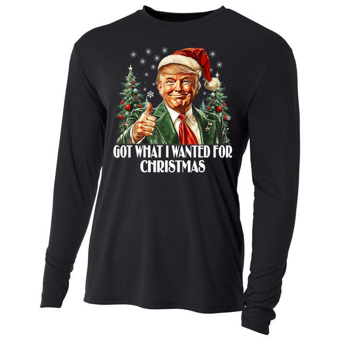 Got What I Wanted For Christmas Trump Xmas Pajamas 2024 Cooling Performance Long Sleeve Crew