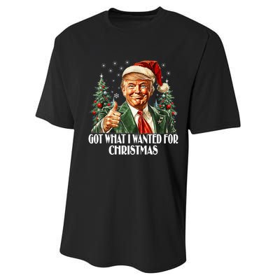 Got What I Wanted For Christmas Trump Xmas Pajamas 2024 Performance Sprint T-Shirt