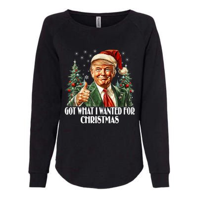 Got What I Wanted For Christmas Trump Xmas Pajamas 2024 Womens California Wash Sweatshirt