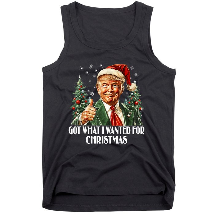 Got What I Wanted For Christmas Trump Xmas Pajamas 2024 Tank Top