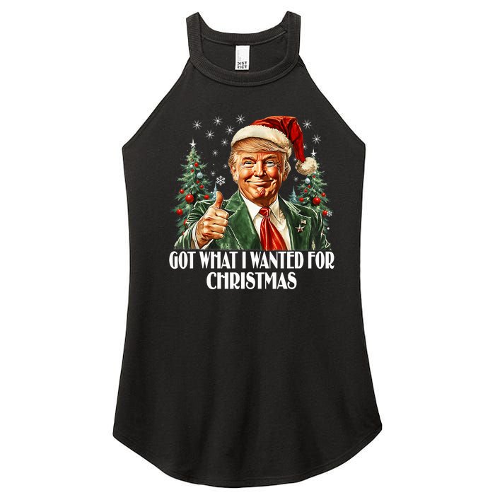 Got What I Wanted For Christmas Trump Xmas Pajamas 2024 Women's Perfect Tri Rocker Tank